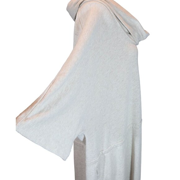 LANDS END Tan Heather Cowl Short Sleeve Sweatshirt Dress w/ Pockets Size 3X - Picture 6 of 9